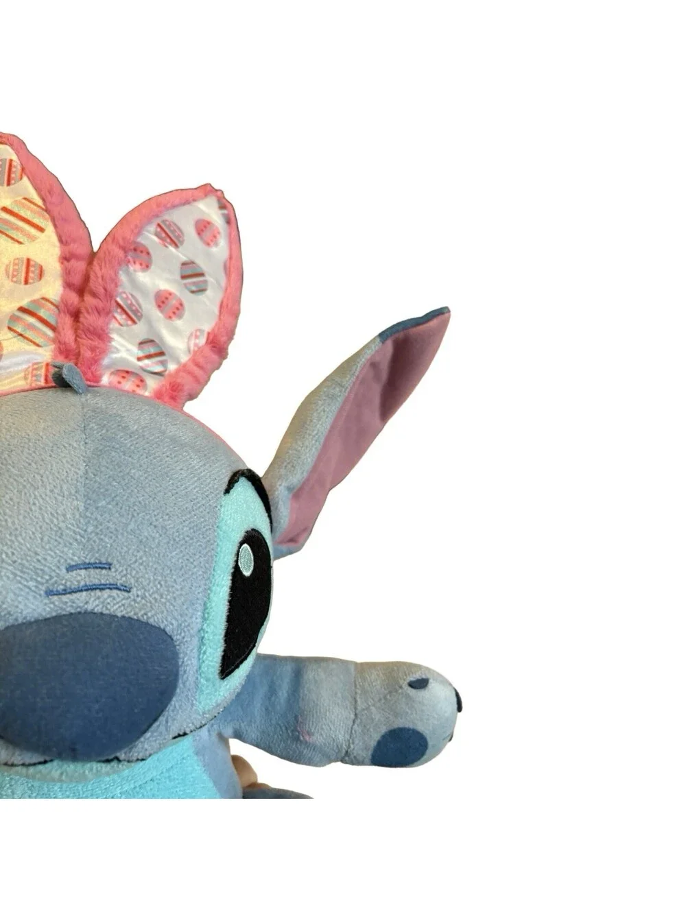 Disney Stitch Easter Bunny Ears Plush Stuffed Animal Blue Pink Just Play 12”